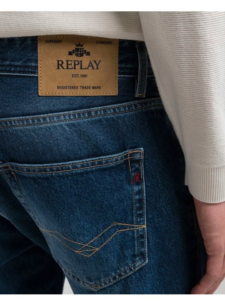 Replay Grover Dark Wash Straight Fit Jean 007