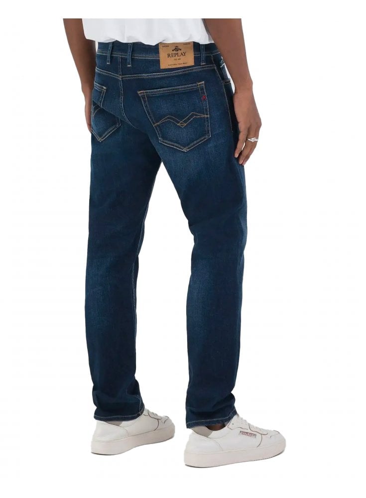 Replay Grover Straight Fit Denim Dark Wash Jean 007