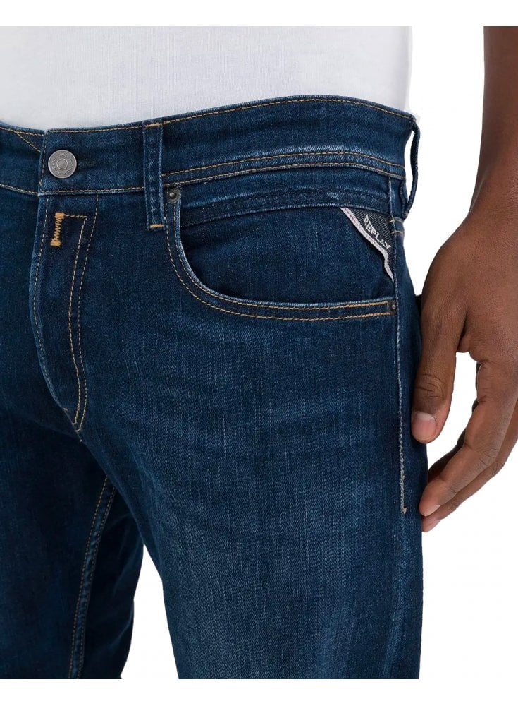 Replay Grover Straight Fit Denim Dark Wash Jean 007