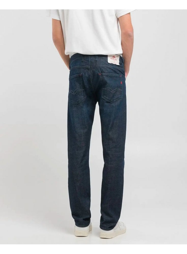 Replay Grover Straight Jean Dark Blue Dark Blue