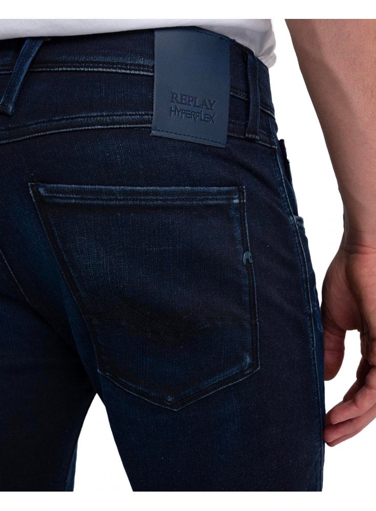 Replay Hyperflex Anbass Forever Blue Slim Fit Jean Dark Blue 007