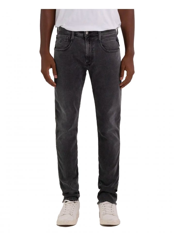 Replay Hyperflex Recycle 360* Washed Black Anbass Slim Jean