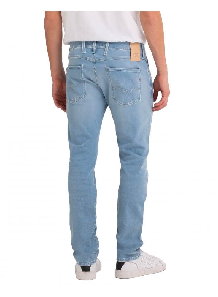 Replay Hyperflex Reused Anbass Slim Jean Washed Blue