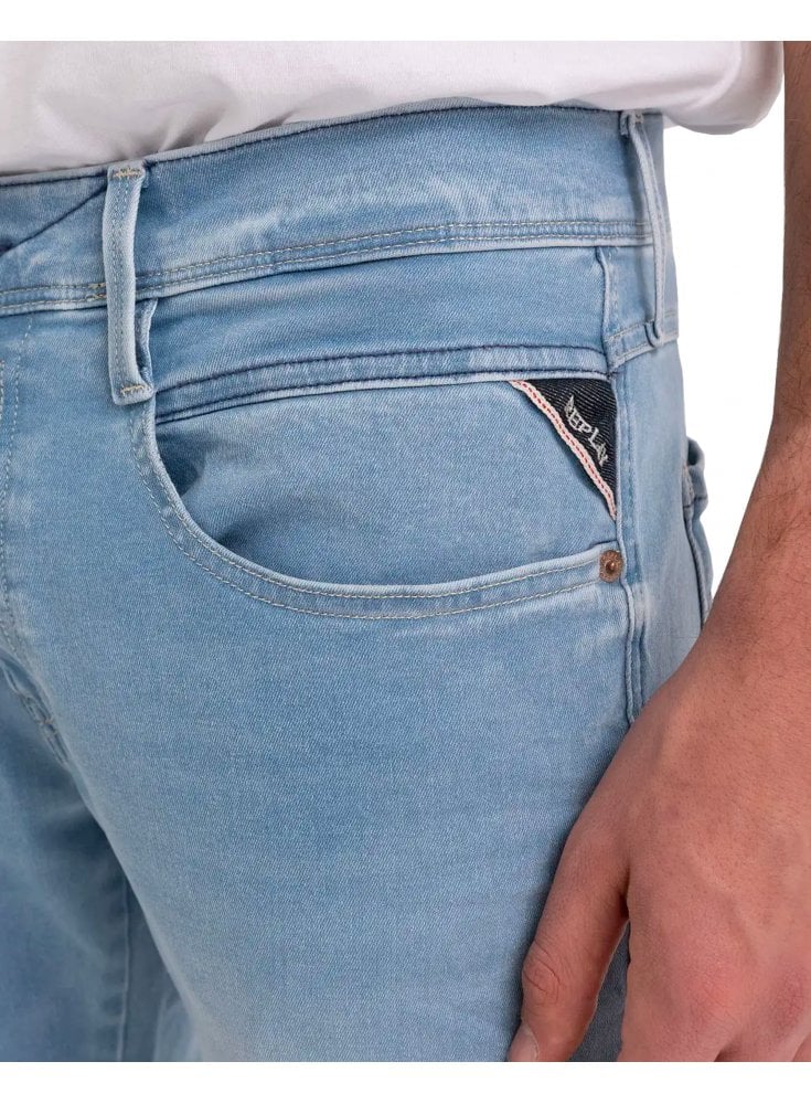 Replay Hyperflex Reused Anbass Slim Jean Washed Blue