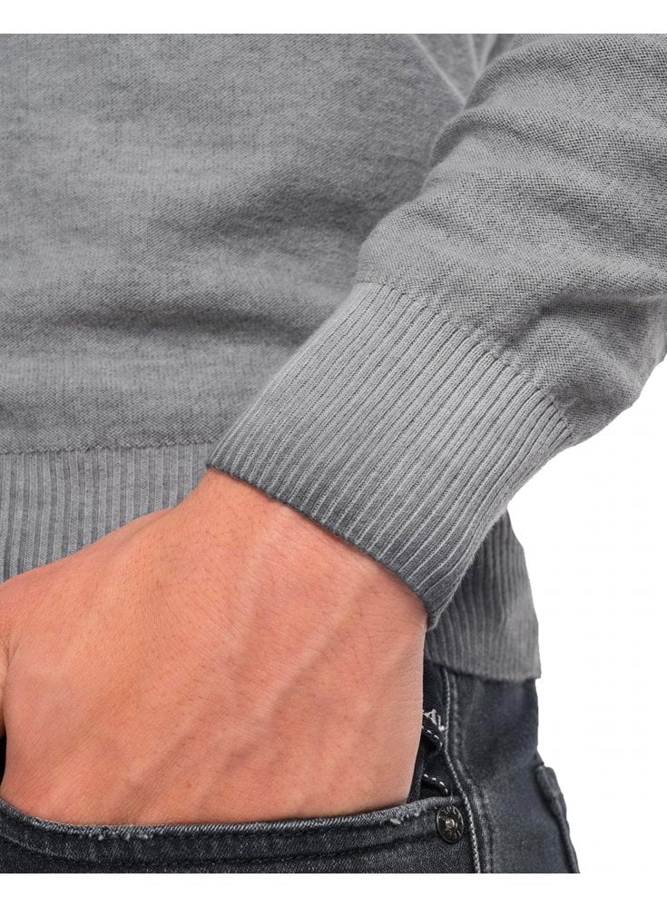 Replay Mens Cotton Pullover Sweater Iron Grey