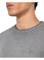 Replay Mens Cotton Pullover Sweater Iron Grey