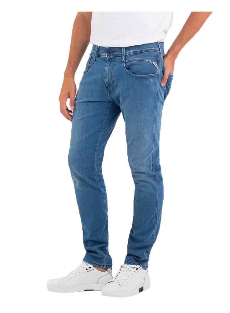 Replay Mens Hyperflex Forever Blue Superior Slim Fit Jean 009