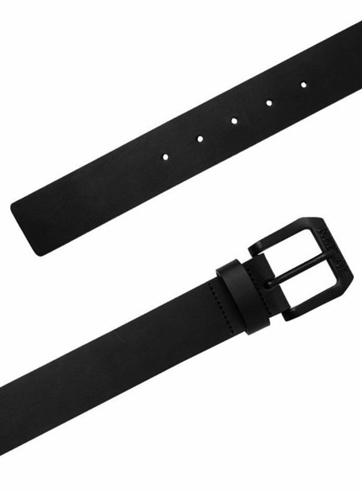 Replay Mens Leather Belt Black 098
