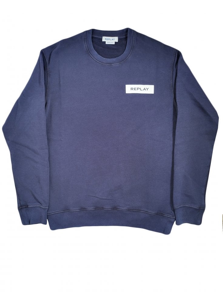 Replay Organic Cotton Sweatshirt Navy