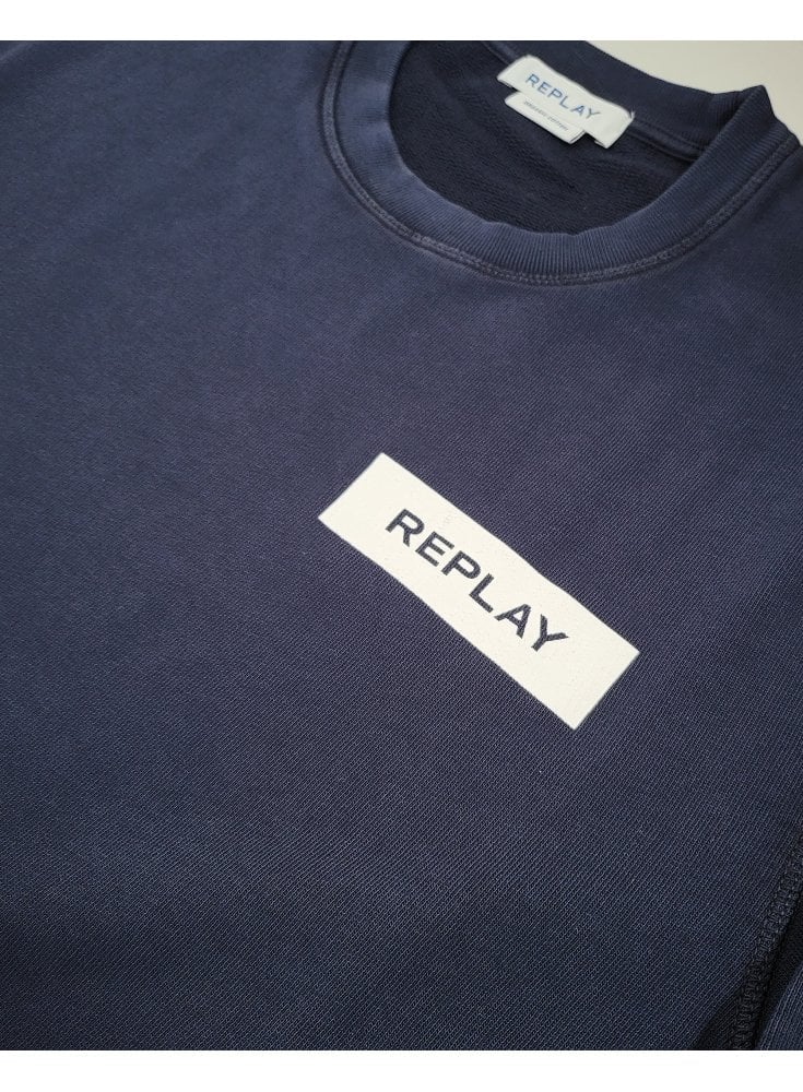 Replay Organic Cotton Sweatshirt Navy