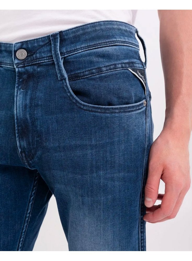 Replay Power Stretch Anbass Jeans Mid Blue