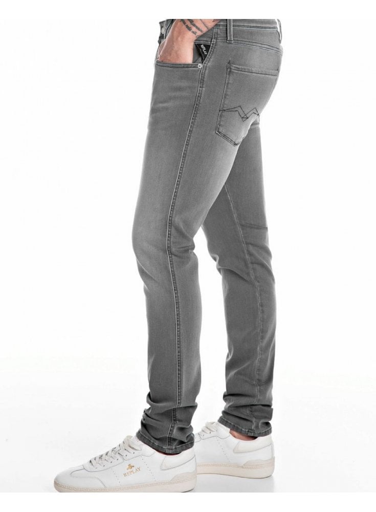 Replay Power Stretch Anbass Slim Jean Grey