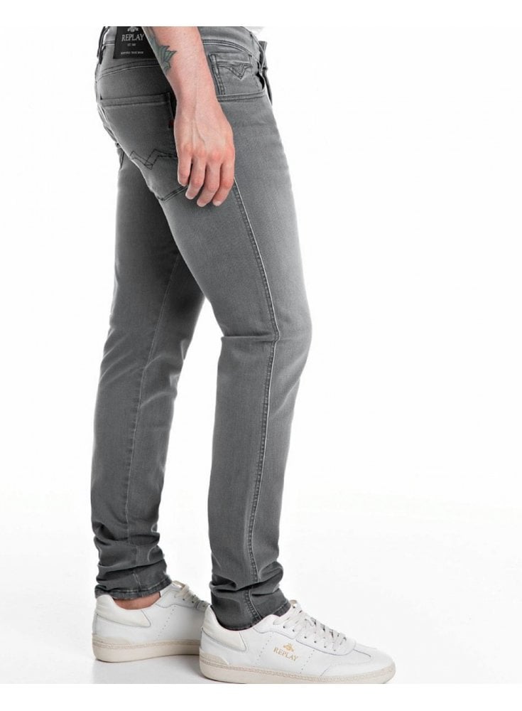 Replay Power Stretch Anbass Slim Jean Grey