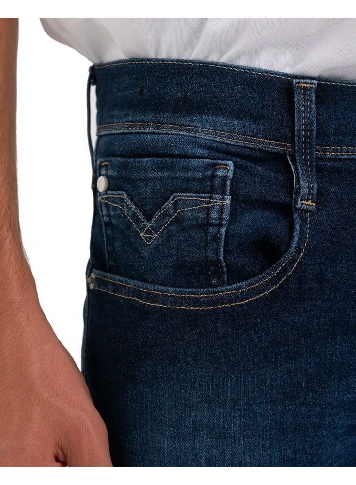 Replay Recycle 360*hyperflex Mid Blue Stretch Slim Fit Jean 007