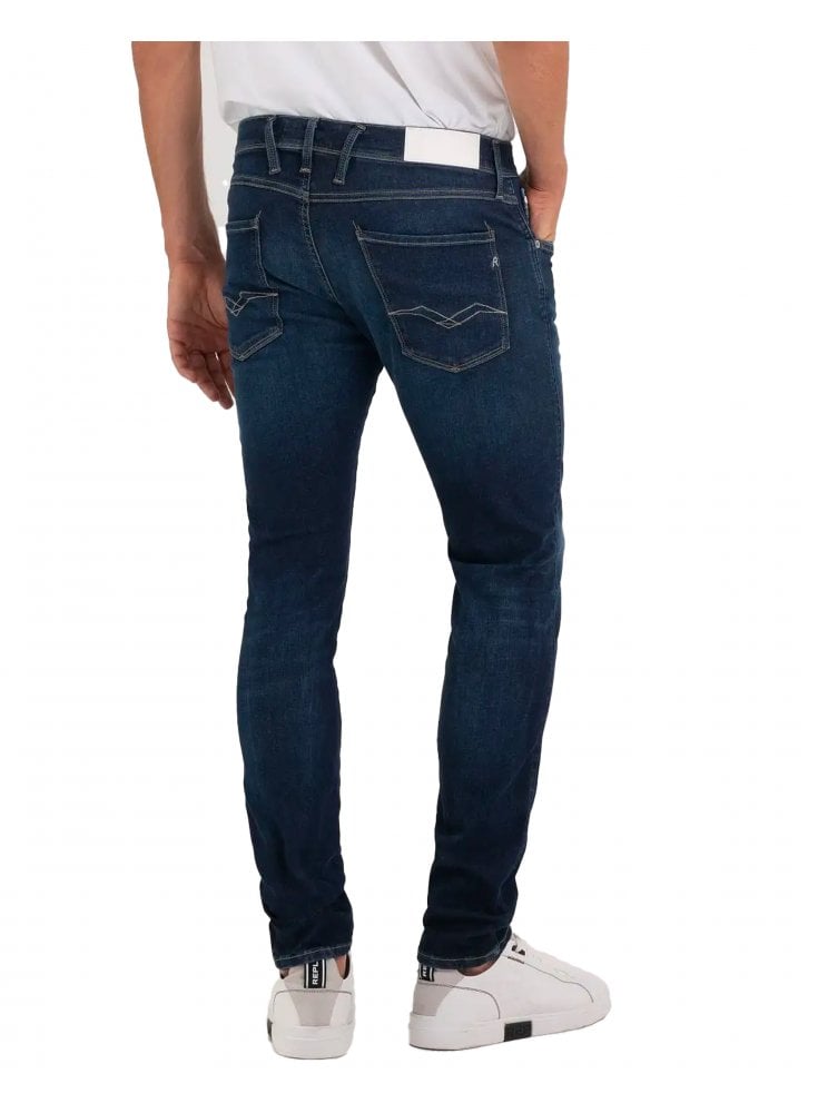 Replay Recycle 360*hyperflex Mid Blue Stretch Slim Fit Jean 007