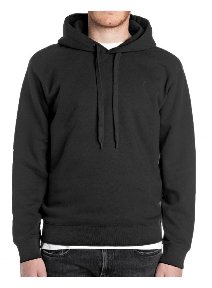 Replay Regular Fit Overhead Hoodie Black
