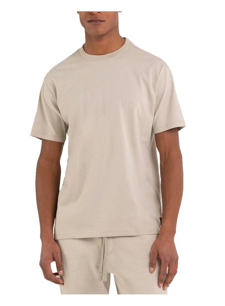 Replay Sartoriale Denim T-shirt Cement